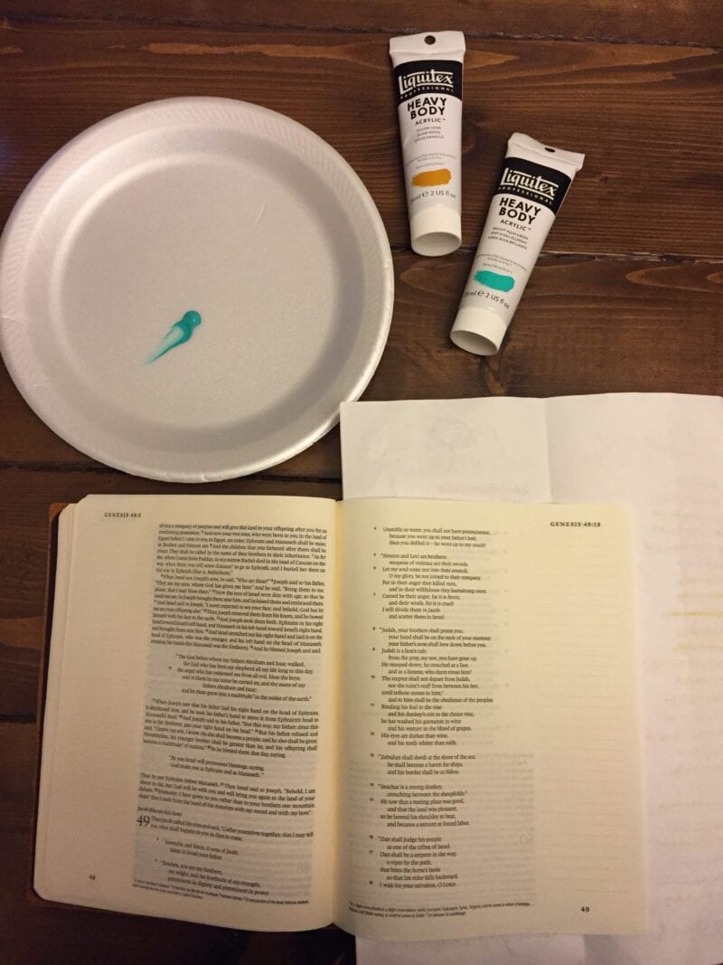 Using Paint in Journaling Bible