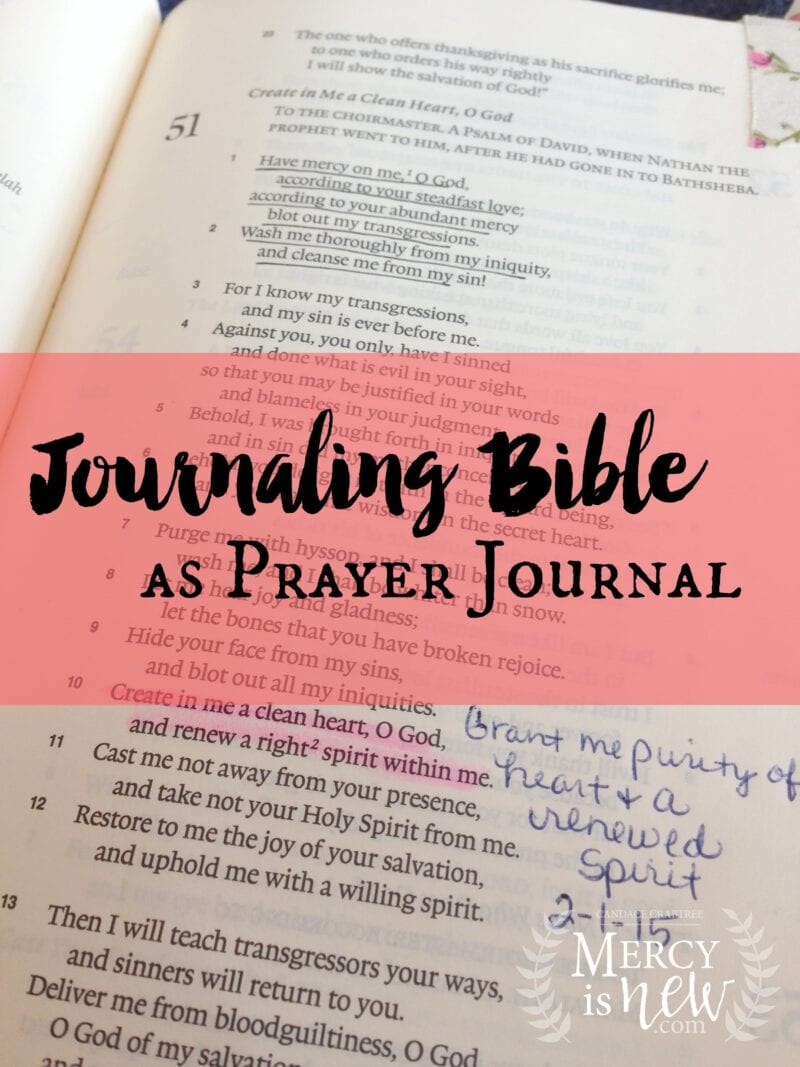 Journaling Bible as Prayer Journal