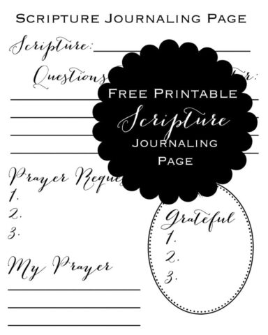Scripture Journaling Page  MercyIsNew.com