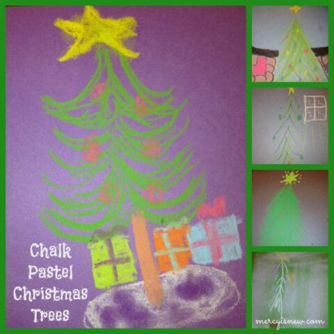 Chalk Pastel Christmas Trees @mercyisnew.com