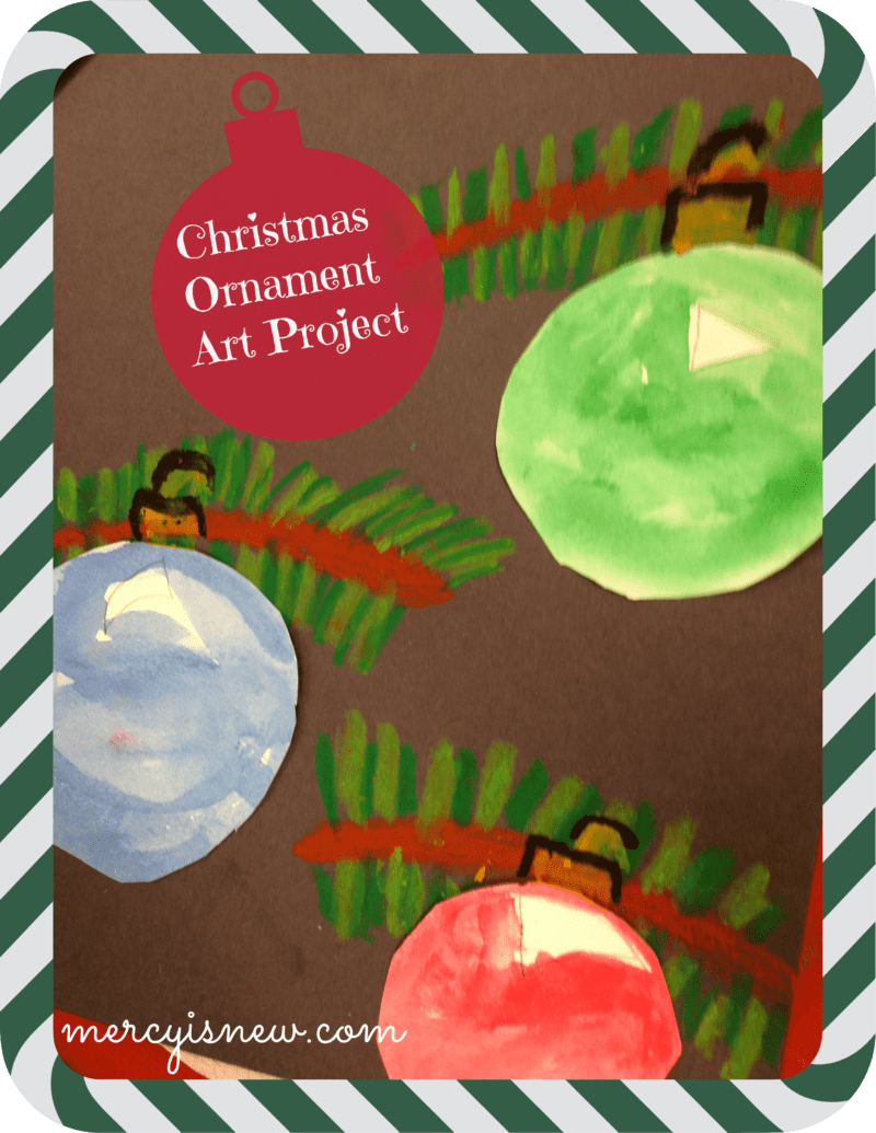 Christmas Ornament Art Project at mercyisnew.com