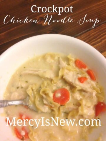 Crockpot Chicken Noodle Soup MercyIsNew.com