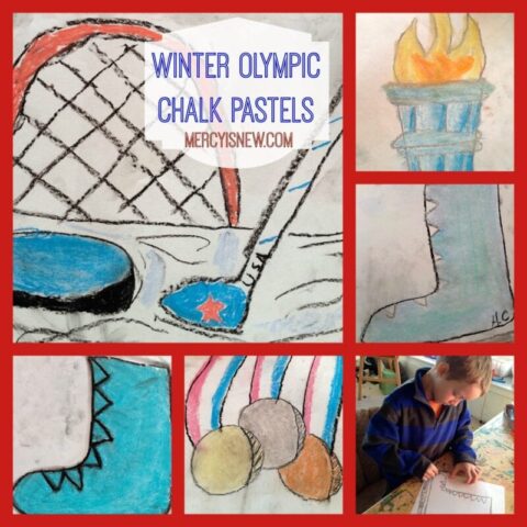 Examples of our Winter Olympic Chalk Pastels @mercyisnew.com