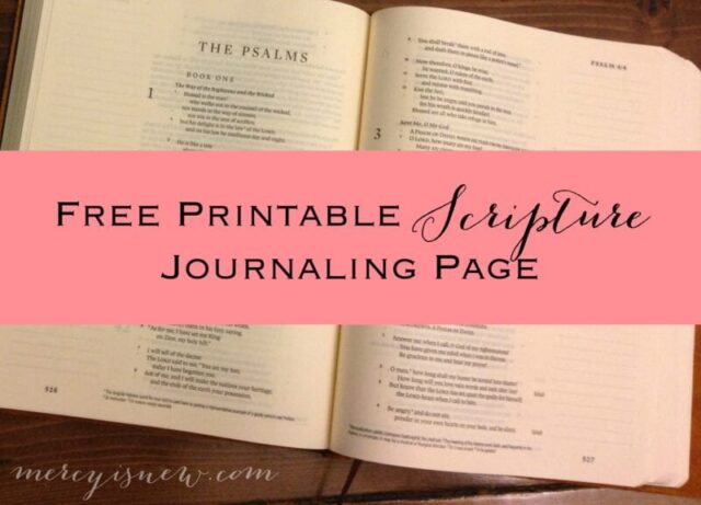 Free Printable Scripture Journaling Page  MercyIsNew.com