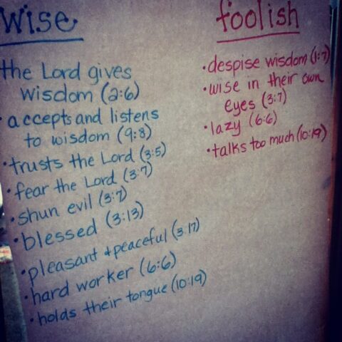 proverbs unit study