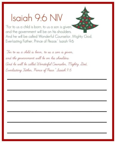 Isaiah 96 copywork