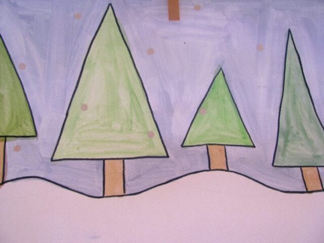 winter tree art