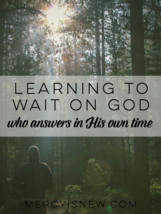 Learning to Wait on God who answers in His own time