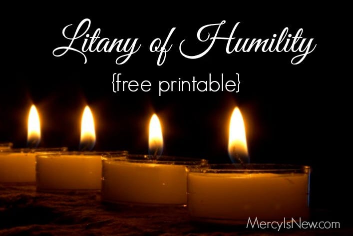 Litany Of Humility Free Printable