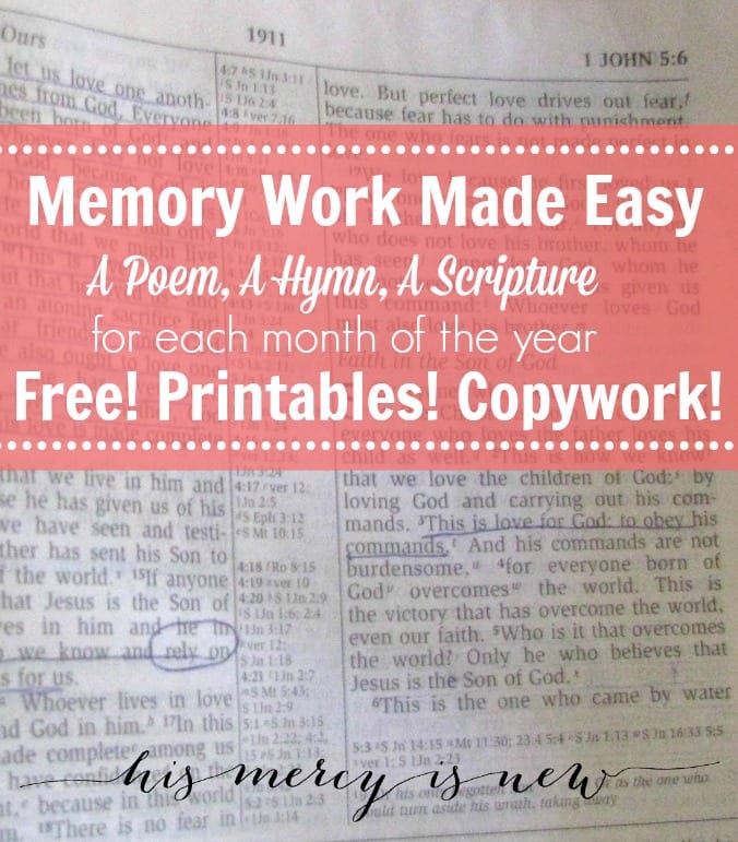 Memory Work Made Easy Graphic