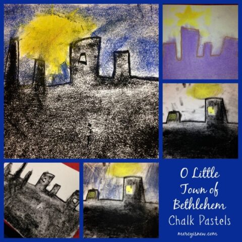 O Little Town of Bethlehem Chalk Pastel Project @mercyisnew.com