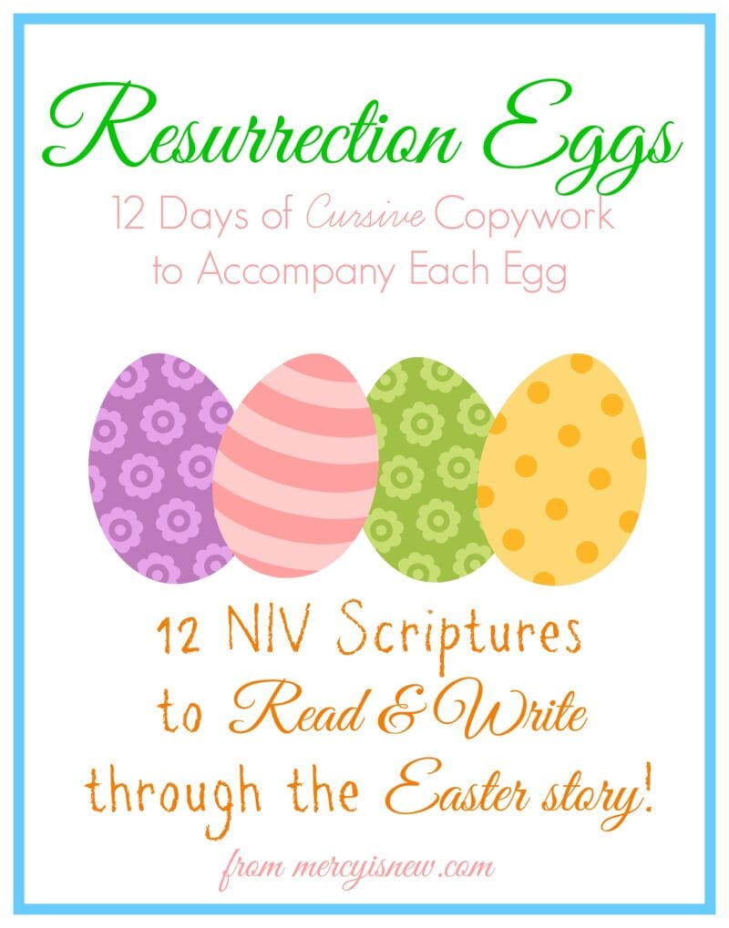 Resurrection Eggs Copywork Cover