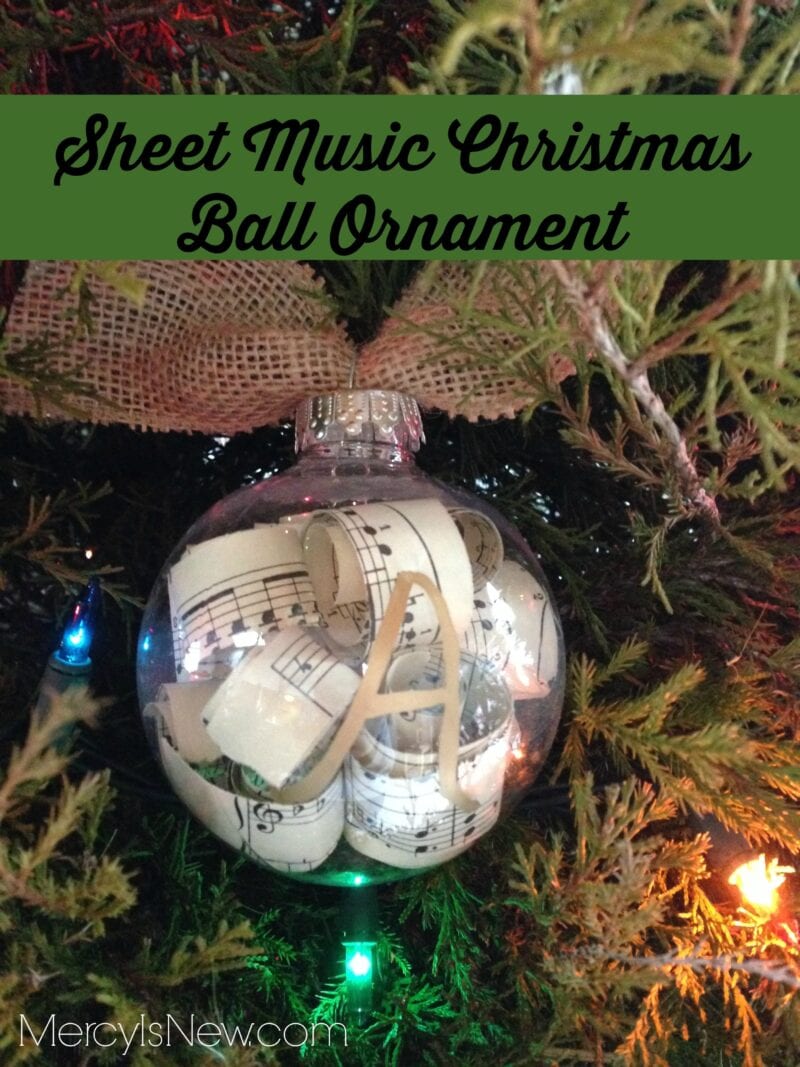 Sheet Music Ornament