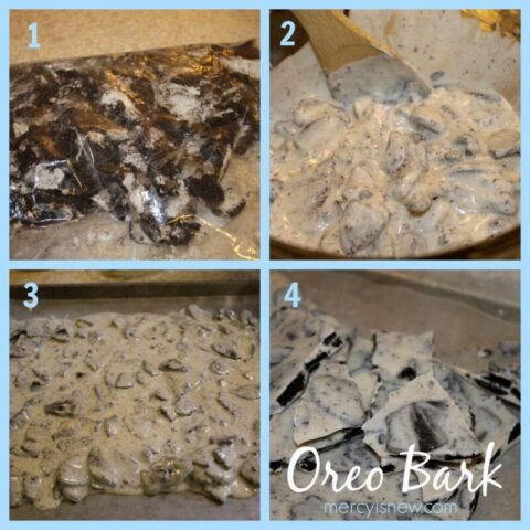 Simple 2 Ingredient Oreo Bark at mercyisnew.com