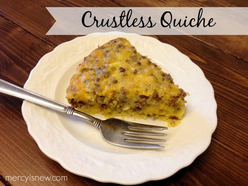 Simple Crustless Quiche @mercyisnew.com