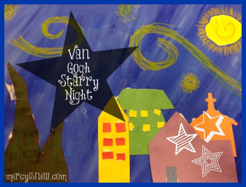 Starry Night Art Project for Kids @mercyisnew.com