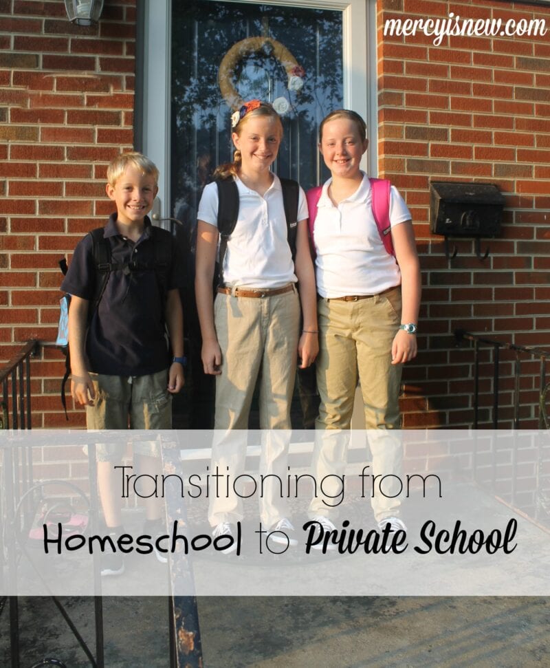 Transitioning from Homeschool to Private School